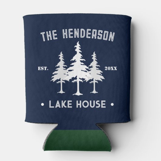 ファミリーネームキャビンレイクハウスフォレストパインツリーズ 缶クーラー (裏面)