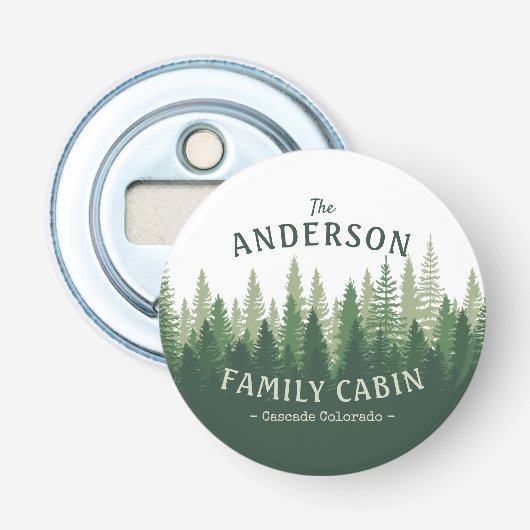 ファミリーネームキャビンロケーションパインツリーフォレスト 栓抜き (正面)
