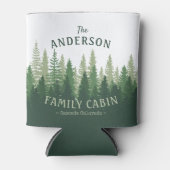 ファミリーネームキャビンロケーションパインツリーフォレスト 缶クーラー (正面)