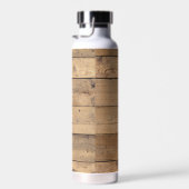 ファミリーネームキャビン素朴ウッドプランクフォレストツリーズ ウォーターボトル (右面)