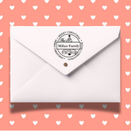 ファミリーネームキャンディクリスマスツリーテーマ セルフインキングスタンプ