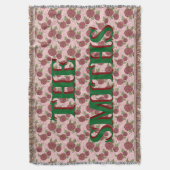 ファミリーネームクッションフローラホームデコール スローブランケット (正面縦)