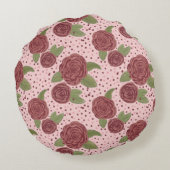 ファミリーネームクッションフローラホームデコール ラウンドクッション (裏面)