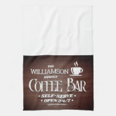 ファミリーネームコーヒーバー時間 キッチンタオル (縦)