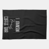 ファミリーネームコーヒーバー白黒 キッチンタオル (横)