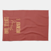 ファミリーネームコーヒーレトロ キッチンタオル (横)