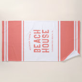 ファミリーネームサマーバケーションハウス ビーチタオル (正面)