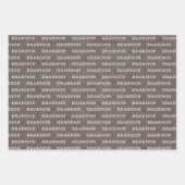 ファミリーネームシンプルクリスマスクラフト ラッピングペーパーシート (正面3)