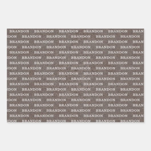 ファミリーネームシンプルクリスマスクラフト ラッピングペーパーシート (正面3)