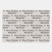 ファミリーネームシンプルクリスマスクラフト ラッピングペーパーシート (正面2)