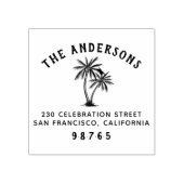 ファミリーネームタイポグラフィパームツリーズ差出人住所 ラバースタンプ (インプリント)