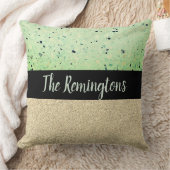 ファミリーネームテラゾスパークリー装飾用クッション クッション (ブランケット)
