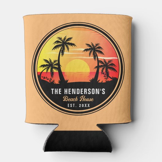 ファミリーネームハウスビーチレトロサンセットデミディーズ60s 缶クーラー (裏面)