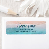 ファミリーネームバケーションビーチハウスシンプルスクリプト ラベル (インサイチュ)