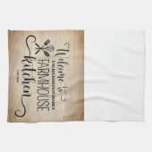 ファミリーネームパーソナライズされたファームハウスキッチン キッチンタオル (横)