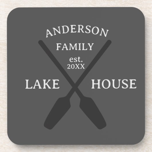 ファミリーネームパーソナライズされたレイクハウスウェルカム コースター (正面)