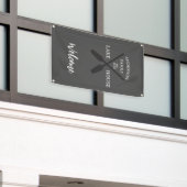 ファミリーネームパーソナライズされたレイクハウスウェルカム 横断幕 (ビルの外側)