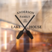 ファミリーネームパーソナライズされたレイクハウス ウィンドウサイン (シート2)