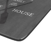 ファミリーネームパーソナライズされたレイクハウス カッティングボード (角)