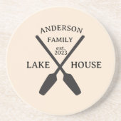 ファミリーネームパーソナライズされたレイクハウス コースター (正面)