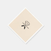 ファミリーネームパーソナライズされたレイクハウス スタンダードカクテルナプキン (角)