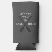 ファミリーネームパーソナライズされたレイクハウス スリム缶クーラー (正面)