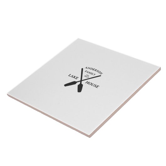 ファミリーネームパーソナライズされたレイクハウス タイル (側面)