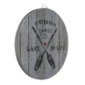 ファミリーネームパーソナライズされたレイクハウス ダーツボード (正面左)