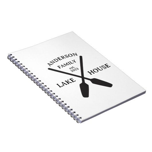 ファミリーネームパーソナライズされたレイクハウス ノートブック (右側)