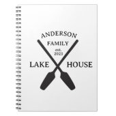 ファミリーネームパーソナライズされたレイクハウス ノートブック (正面)