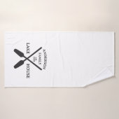 ファミリーネームパーソナライズされたレイクハウス バスタオル (バスタオル)