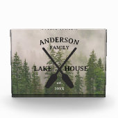 ファミリーネームパーソナライズされたレイクハウス フォトブロック (正面)