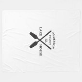 ファミリーネームパーソナライズされたレイクハウス フリースブランケット (正面(横))