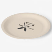 ファミリーネームパーソナライズされたレイクハウス ペーパープレート (アングル)