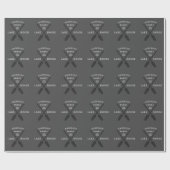 ファミリーネームパーソナライズされたレイクハウス ラッピングペーパー (フラット)