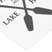 ファミリーネームパーソナライズされたレイクハウス ロングテーブルランナー (コーナー)