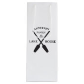 ファミリーネームパーソナライズされたレイクハウス ワインギフトバッグ (正面)