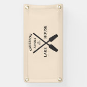 ファミリーネームパーソナライズされたレイクハウス 横断幕 (縦)