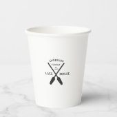 ファミリーネームパーソナライズされたレイクハウス 紙コップ (正面)