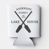ファミリーネームパーソナライズされたレイクハウス 缶クーラー (裏面)