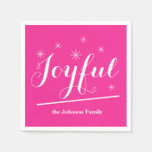 ファミリーネームパーソナライズされた紙カクテルナプキンス スタンダードカクテルナプキン (正面)