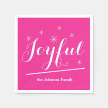 ファミリーネームパーソナライズされた紙カクテルナプキンス