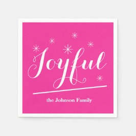 ファミリーネームパーソナライズされた紙カクテルナプキンス スタンダードカクテルナプキン