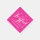 ファミリーネームパーソナライズされた紙カクテルナプキンス スタンダードカクテルナプキン (角)