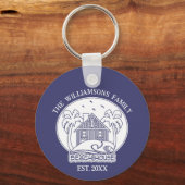 ファミリーネームビーチハウスいかりブ航海のルーホワイト キーホルダー (正面)