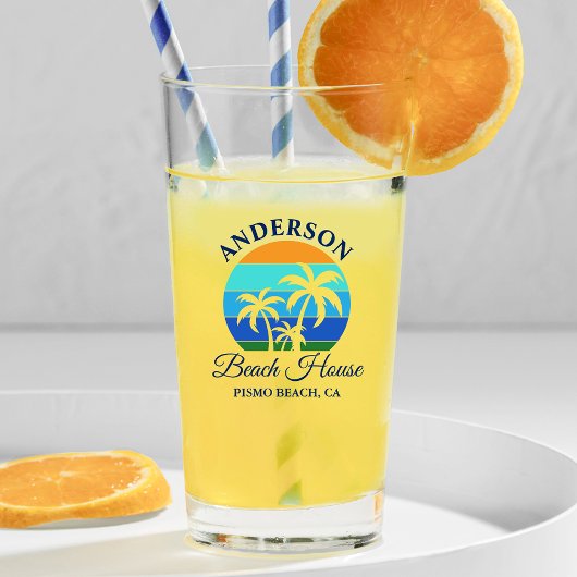 ファミリーネームビーチハウスサンパームツリーズ タンブラーグラス