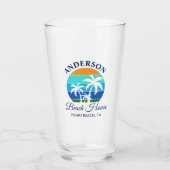 ファミリーネームビーチハウスサンパームツリーズ タンブラーグラス (正面)