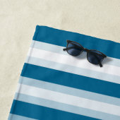 ファミリーネームビーチハウスシーホースいかりアクアブルー ビーチタオル (インサイチュ)