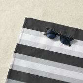 ファミリーネームビーチハウスシーホースいかり船グレー ビーチタオル (インサイチュ)