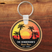 ファミリーネームビーチハウスレトロサンセットサミナーズ80s キーホルダー (裏面)